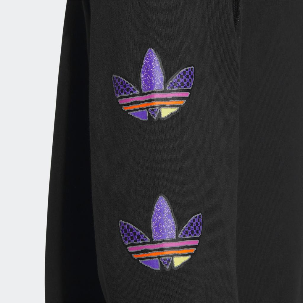 Adidas Logo Print Sports Sweatshirt Men Tops Black IK8653