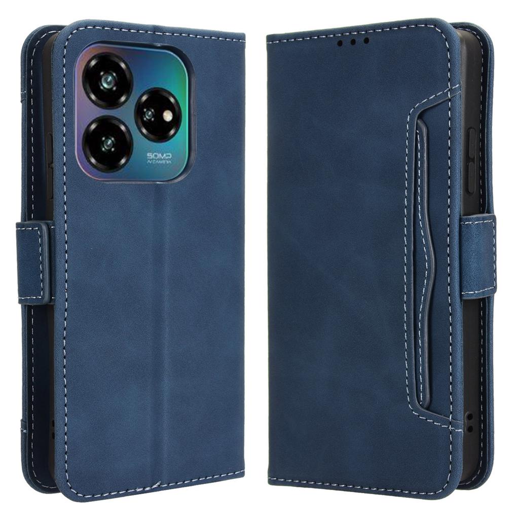 For ZTE Nubia V60 Design/Blade V60 Design Leather Case Phone Wallet Cover with Multiple Card Slots