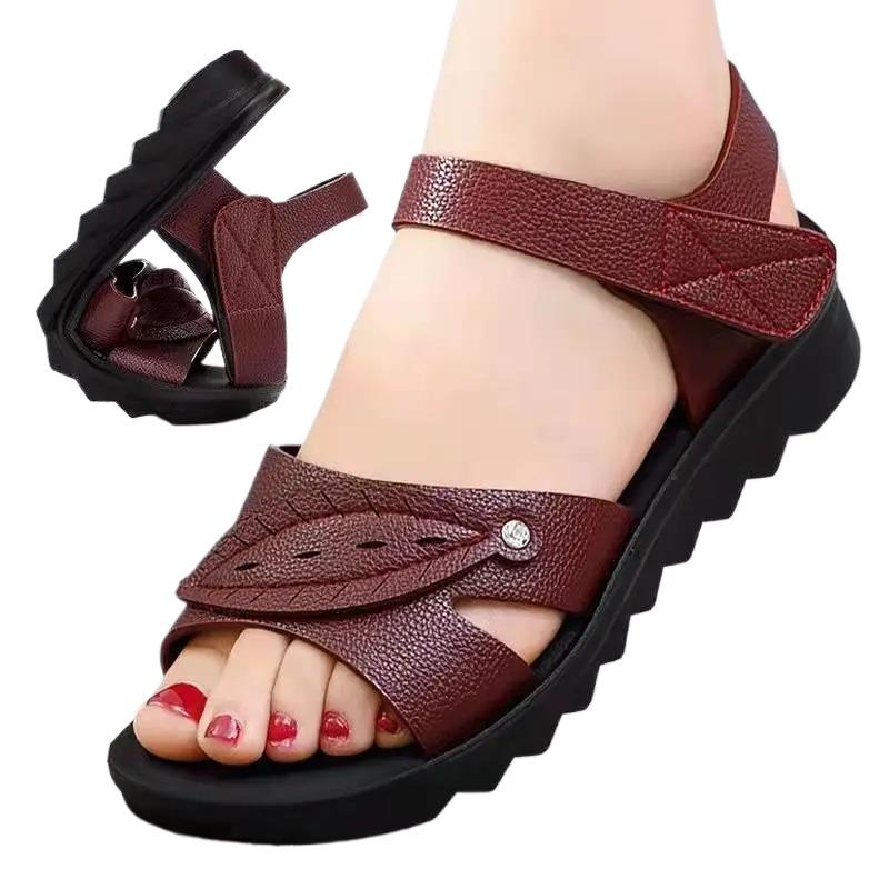 

Жіночі літні комфортні повсякденні босоніжки Soft Sole Mom Sandals 40 червоний