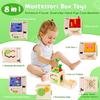 Montessori Busy Board Box Spielzeug Holzfarben Formensortierspielzeug Frühes Lernen Sensorisches Spielzeug Kleinkinder Feinmotorik Aktivitätsspielzeug