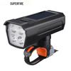 Solar-Powered Rechargeable Bike Headlight & Horn
