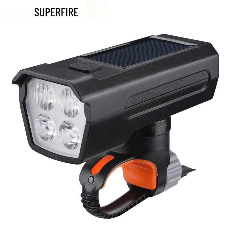 Solar-Powered Rechargeable Bike Headlight & Horn