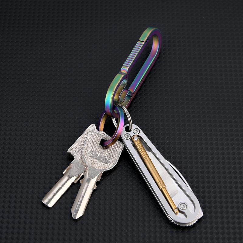 Stainless steel mechanical mini folding knife, portable keychain pendant, easy to disassemble and deliver fruit knife