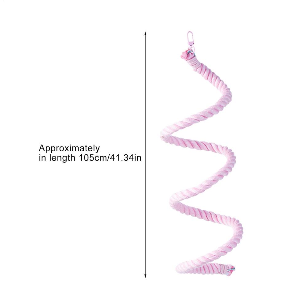 

Bird Rope Perch Flexible Bird Swings For Parrots Cockatiel Peony Reusable Colorful Chewing Toys Macaw Stand Cotton Ladder розовый