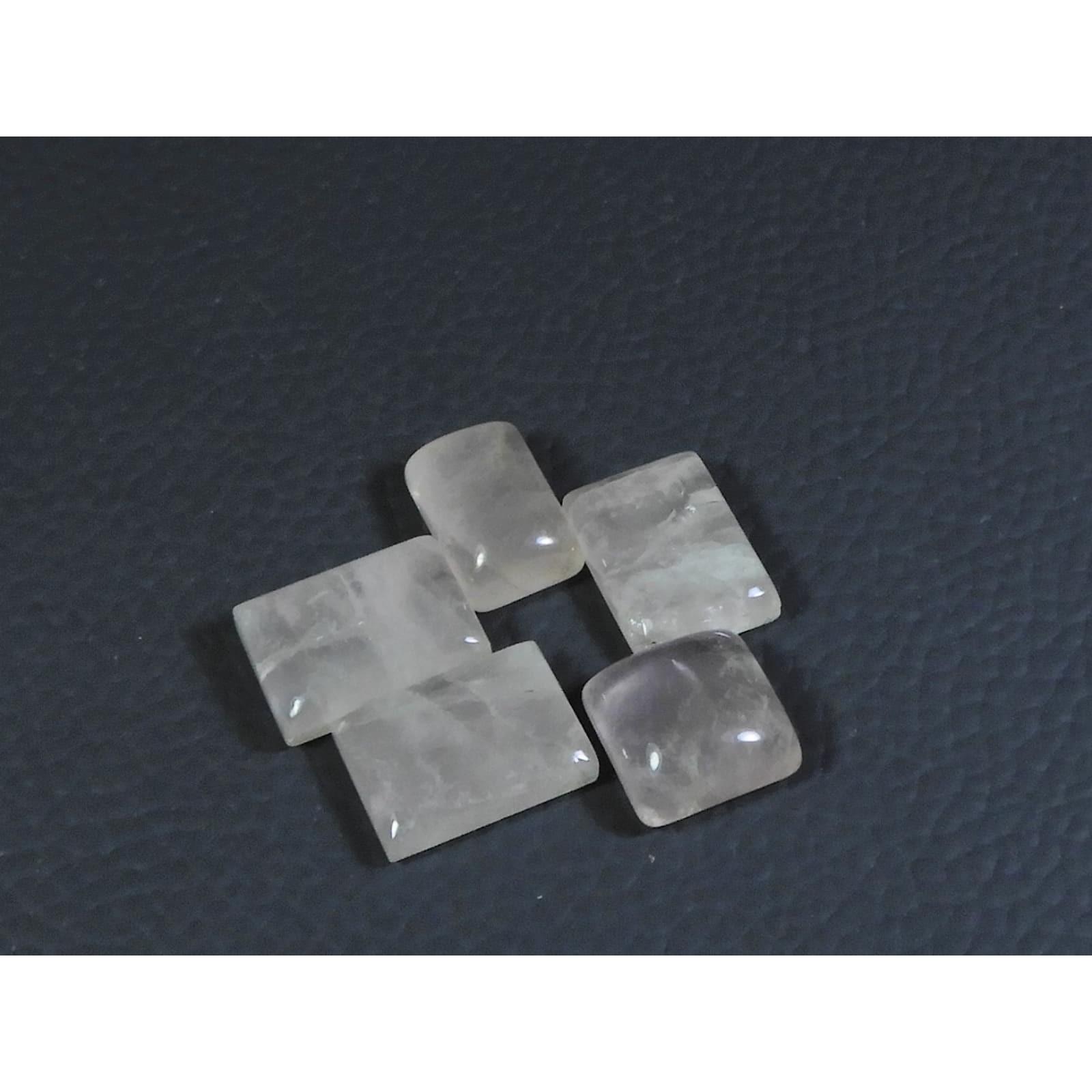 

12-14MM Natural Rose Quartz Octagon Cabochon Loose Gemstone 5Pcs Lot 34Cts. A-347