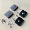 1 Set Double Open Sliding Door Lock Stainless Steel Glass Door Lock with Keys Lockset Office Glass Gate Security Hardware