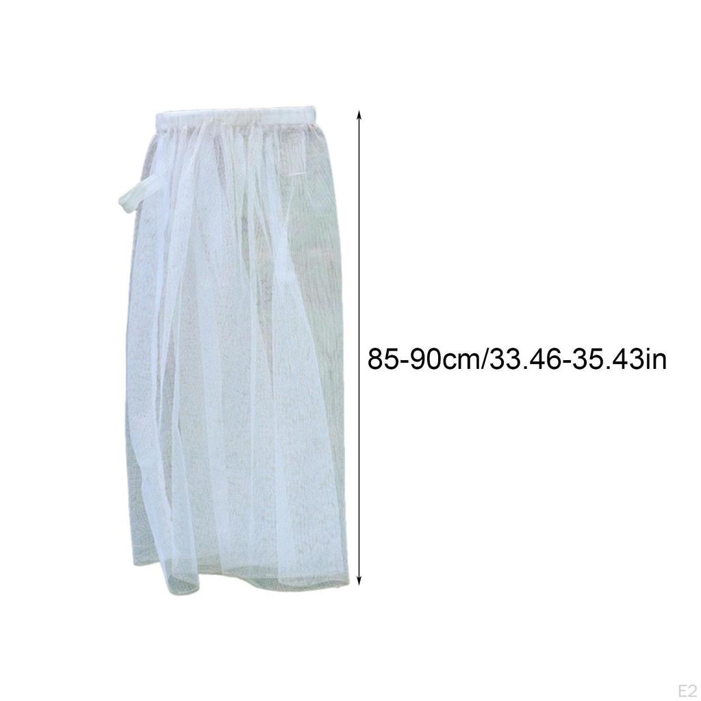 Gardening Net Skirt in White for Outdoor Use with High Density Mesh