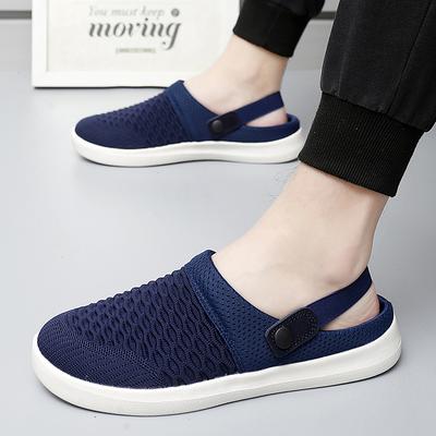 Pantoufles pour femmes Décontracté Hommes Sandales Couleur Dos nu Été Sabots à enfiler Noir Léger Couple Chaussures de plage Grande taille