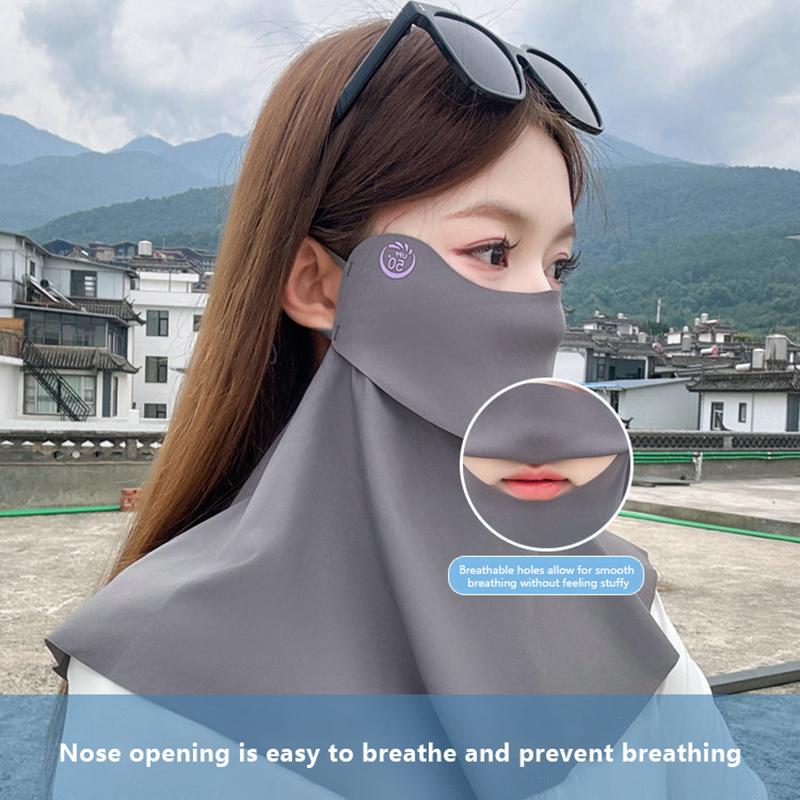 Unisex Uv Protection Outdoor Neck Wrap Cover Sports Sun Proof Bib Ice Silk Mask Face Cover Neck Wrap Cover Sunscreen Face Scarf