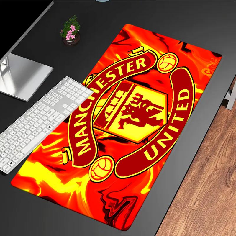 Flaming Manchester Crest Mouse Pad, Gaming Mouse Pad, Keyboard Pad, Desk Decor for Computer Notebook Fan Gift Birthday Gift