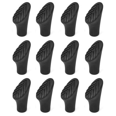 TRIWONDER Trekking Pole Walking Pole Rubber Cap Replacement Stock Cap Rubber Cap Basket Snow Basket Black 12 (A - - Pieces)