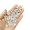 100 Stück Set 8mm Transparenter Würfel mit eckigen Kanten Bunt Klar Einfarbig Würfel Schachfigur Rechter Winkel Für Brettspiel
