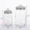 16/32oz Sprouting Jars with Screen Lids Sprouts Growing Kit Wide Mouth Mason Jar Seed Germination Kit Indoor Sprouter Set
