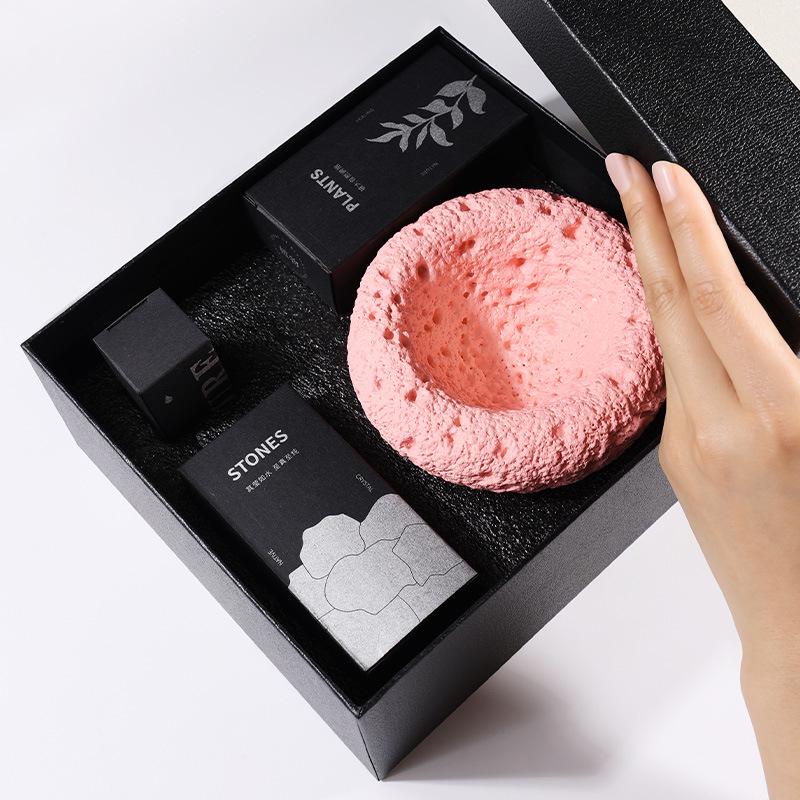Flameless Aromatherapy Crystal Stone Gift Set: Long-Lasting Fragrance Ornament for Weddings or High-End Business Gifts