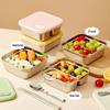 304 Stainless Steel Square Lunch Box Portable Stackable Fruit Salad Food Container with Lid Leak Proof Bento Box