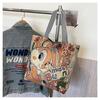 Goldfaden Canvas Tragetasche - Damen Cartoon Schulterhandtasche