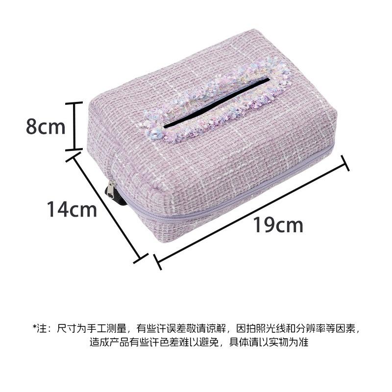Luxury Style Car Hanging Tissue Box Multi Functional Car Armrest Storage Bag