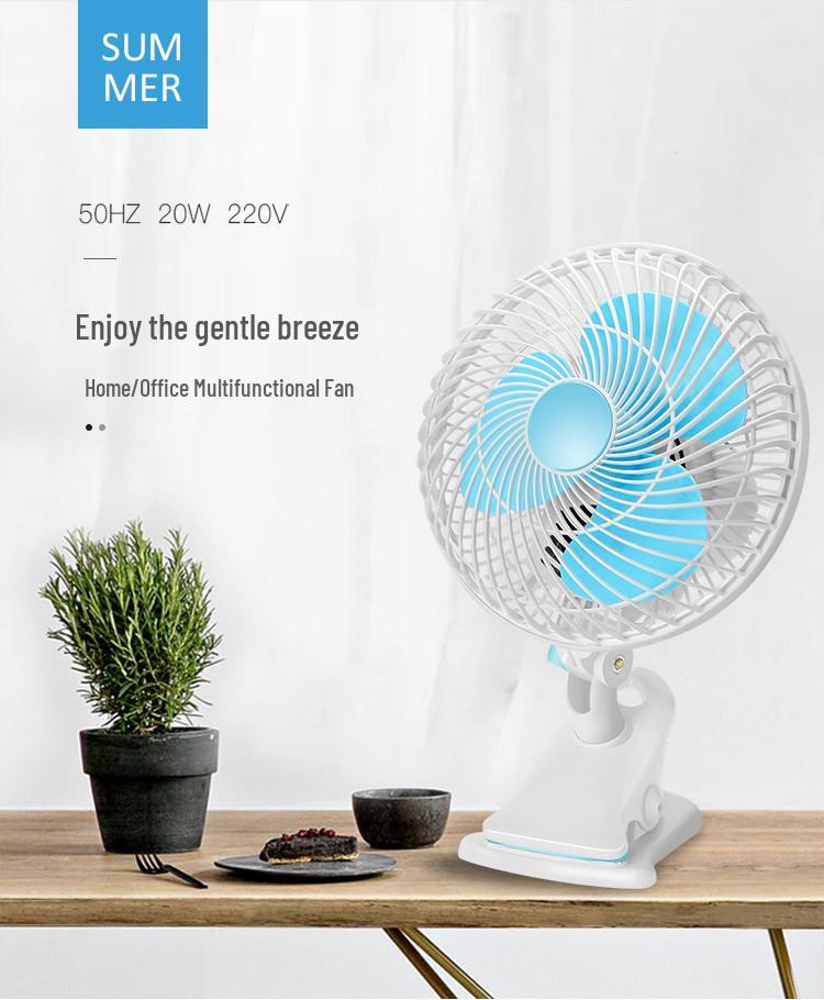 Cartoon Mini Electric Fan: Energy-Saving Shaking Head Fan for Student Dorms and Desktops