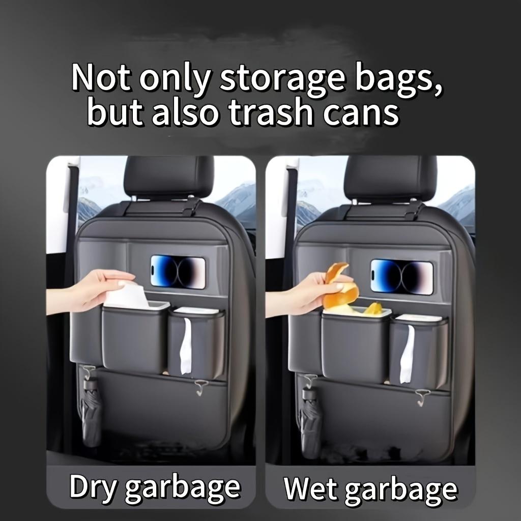 2025 Upgraded Waterproof Scratch-Resistant Car Seat Back Organizer with Optional Table Tray PU Leather, Fit for Most Vehicles