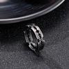 Vintage 6mm Men's Ring Stainless Steel Finger Jewelry Hip Hop Rock Culture Rings Punk Party Gift