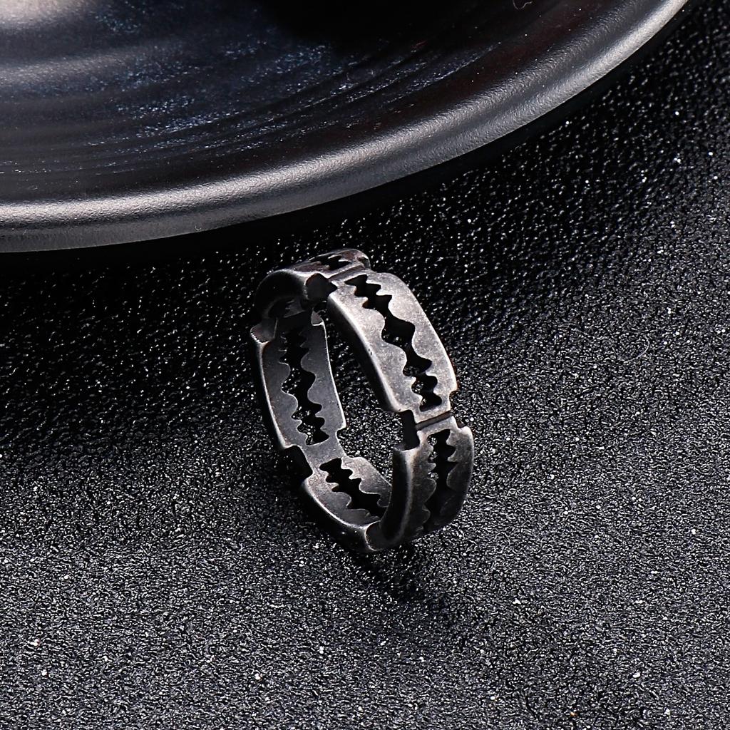 Vintage 6mm Men's Ring Stainless Steel Finger Jewelry Hip Hop Rock Culture Rings Punk Party Gift
