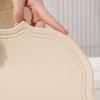 1/4/10PCS Cream Oval Shaped Placemat Nordic Faux Leather Tableware Mat Luxury Insulated Coffee Table Mat Cafe Pad Christmas Gift