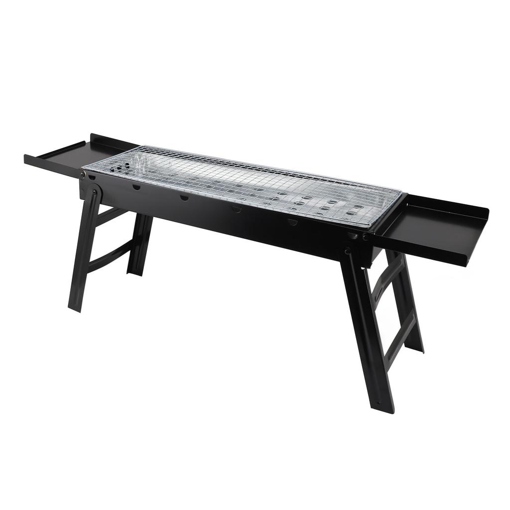 Charcoal Barbecue Grill, Foldable Stainless Steel Laptop Charcoal Barbecue Grill, Even Heating for Parties