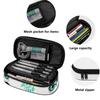 Pencil Case High Capacity 300D Polyester Easy Open Zipper with Main Compartment Mesh Pocket and Pen Slots for School and Study