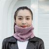 Unisex Fleece-Lined Knitted Snood: Warm Winter Neck Scarf With High-Neck Woolen Design In Versatile Korean Style