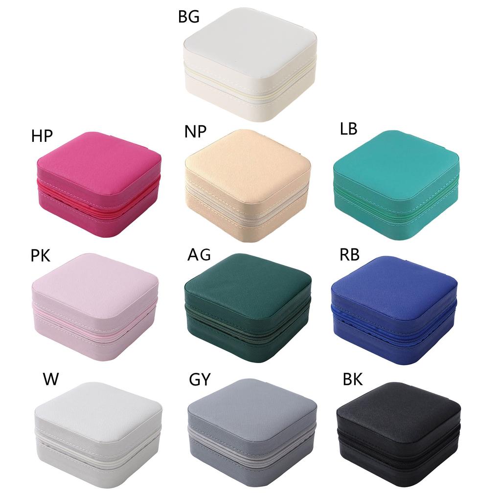 Rese Smyckesorganisatör för Kvinnor Flickor Läder Enkel Förvaringslåda för Halsband Örhängen Armband Ringar Fodral