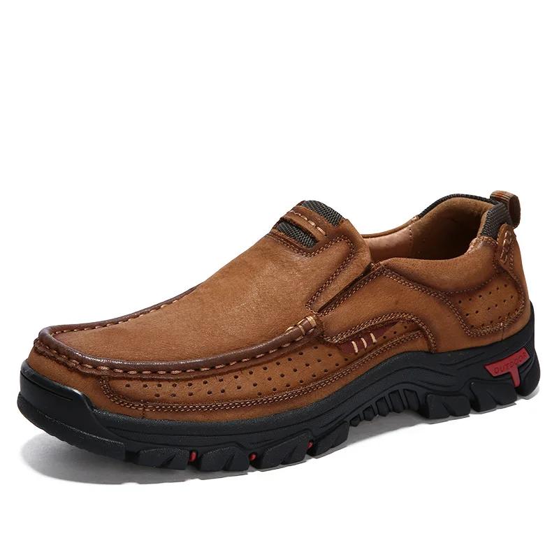 Fashion Outdoor Men's Hiking Shoes Genuine Leather Casual Leather Shoes Men's Shoes