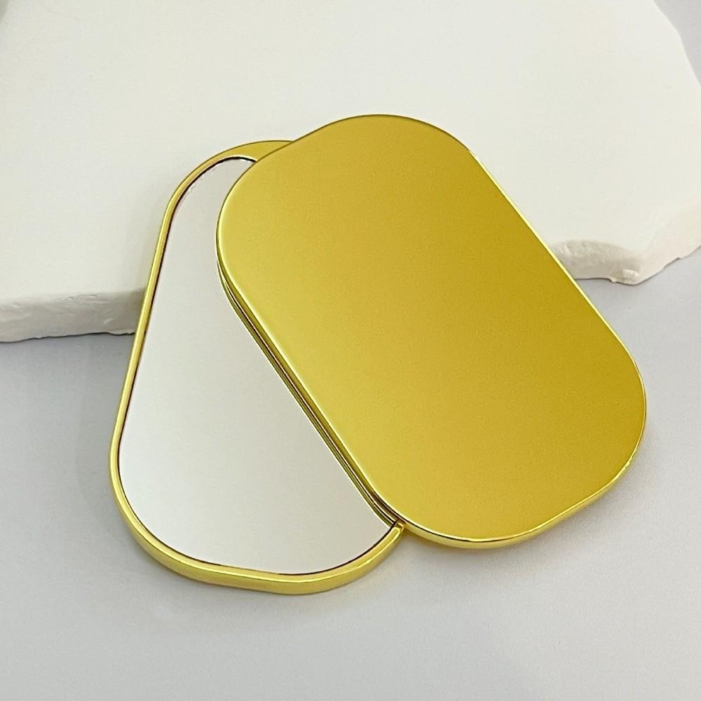 Metal Frame Portable Mirror Mini Pocket Rotating Mirror Heart Shape Makeup Mirror  Student Use