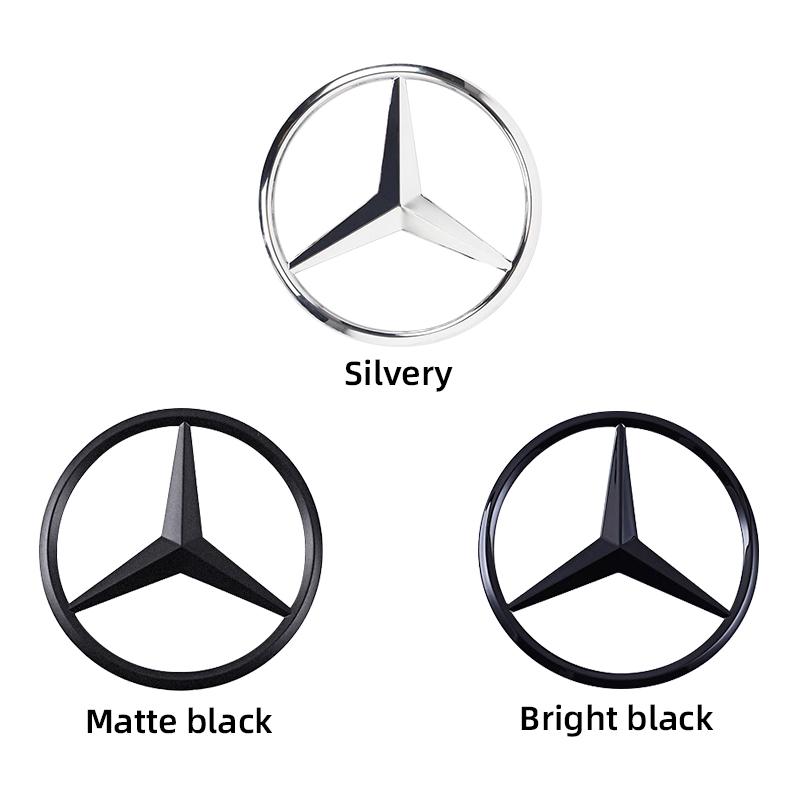 CQP1 3D ABS 90mm Car Rear Trunk Logo for Mercedes Benz Star Emblem Stickers AMG E S A B Class GLE GLS CLS GLC CLA GLA GLK W205 C300