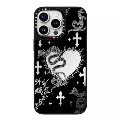 Custodia Specchio Fantasia Serpente 16Pro per IPhone15ProMax per Apple 14Pro Custodia per Telefono Cellulare 13 Anti-caduta Marchio Trendy