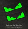 Reflective Devil Eyes Stickers: Creative, Funny Motorbike Expression Decals
