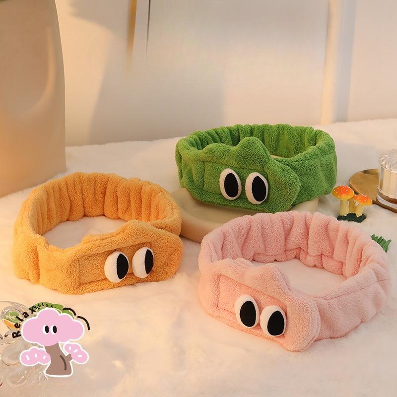 Расслабляющая милая повязка для волос, повязка для умывания лица, чехол для волос для снятия макияжа для девочек, послеродовая коралловая бархатная повязка на голову