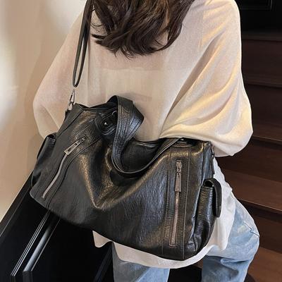 2025 neue Retro-Umhängetasche aus weichem Leder, lässige Textur, große Kapazität, vielseitige Tasche für Pendler, Outdoor-Reisen