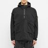 Stone Island Black Drawstring Zip Hoodie Men hoodies 731561150-V0029