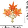 4 Pcs Maple Leaves Napkin Ring, Fall Metal Napkin Ring Holder Maple Leaves Serviette Buckle Holder Autumn Leaf Napkin Buckle for Harvest Season