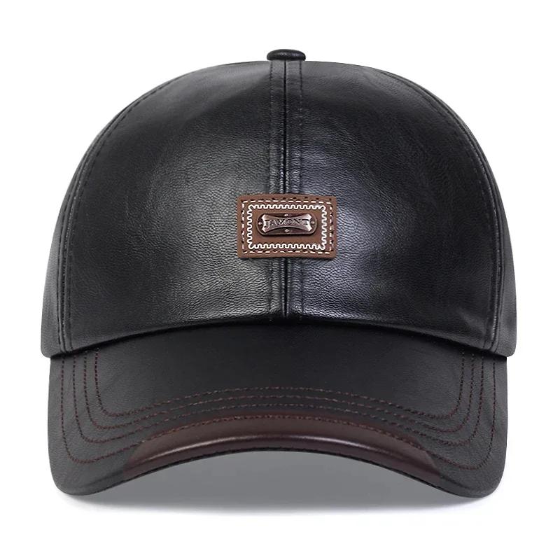 Unisex JAMONT Label Leather Baseball Caps Spring Autumn Outdoor Adjustable Casual Hats Dad Hat Sunscreen Hat