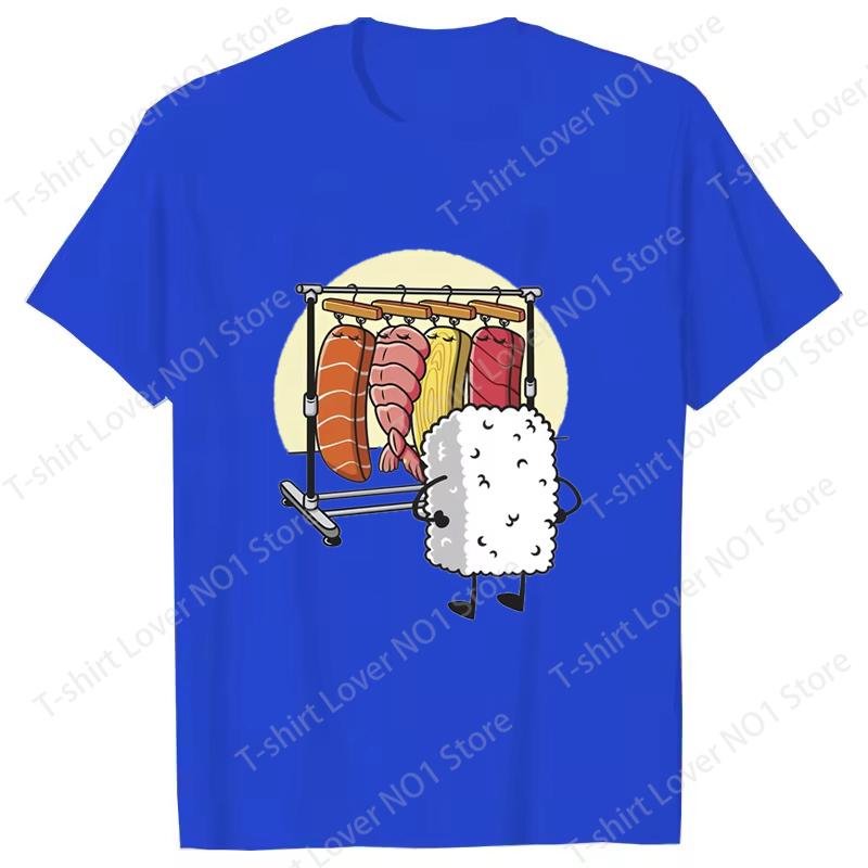 Sushi Wardrobe T Shirt Women Unisex Funny High Quality Tshirt Sushi Graphic T Shirts Loose Shortsleeve T Shirt Summer Loose Tops