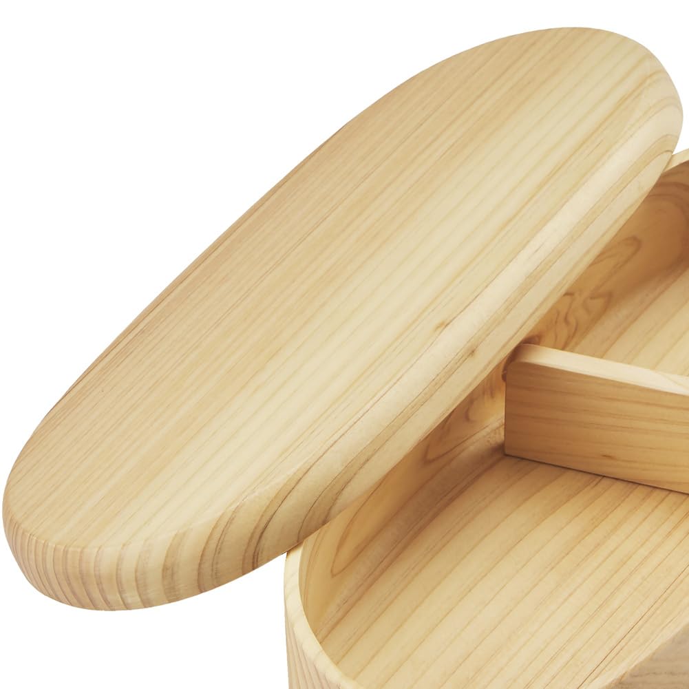 Alphax Bento Box, Magewappa, 470ml, Wooden, Hinoki, Slim, Oval, AP-913283