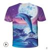 Kids 3D Dolphin Pattern Round Neck Short Sleeve T Shirt For School Outdoor Holiday Daily Casual Leisure Daily Wear