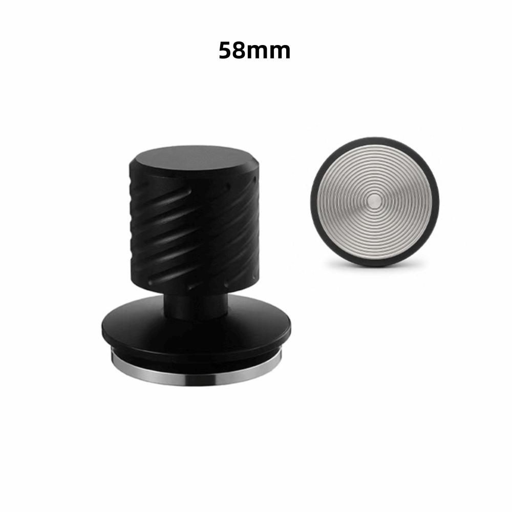 Stainless Steel Espresso Tamper Ripple Base Coffee Impact Tamper New Spring Loaded Coffee Tamper