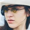 Marke Steampunk Klein Rund Steampunk [meSmart] (Fujisan-Gläser) Sonnenbrille, Klein, Leicht, (Gelb)