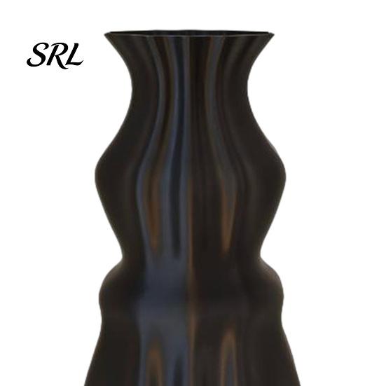 3D Printed Silk Texture Vase Flower Vase, Modern Decorative Minimalist Container, Sturdy Plastic Plant Holder Floral Arrangement for Home Living Room