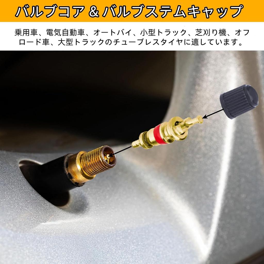 Tibemi Reifenventileinsatz Reparaturwerkzeug Set, 33 Stück, Insekten Kurbelschraubendreher, Luftventil