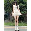 French light luxury design sense irregular lace pure desire dress women's leisure summer new slim and thin short skirt