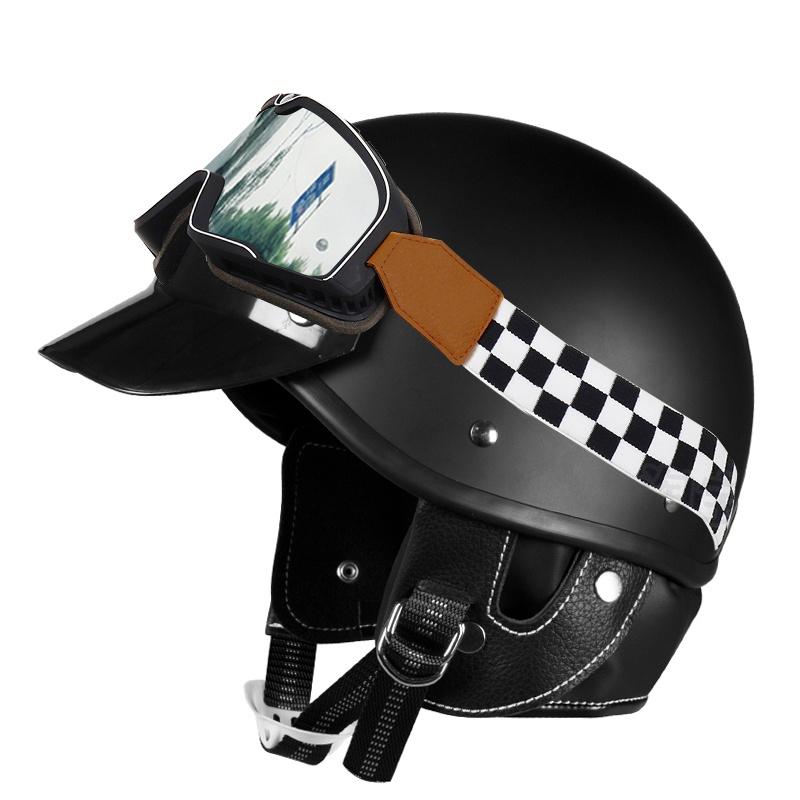 Newly Launched Vintage Motorcycle Helmet  3/4 Helmet Jet Mask Helmet Retro semi-open motorcycle helme