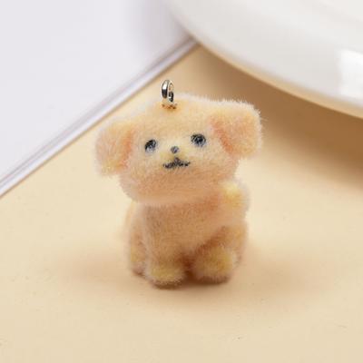 Resin Flocking Cute Three-dimensional Keychain Pendant Car Key Chain Pendant Bag Pendant